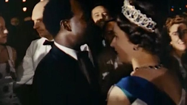 Real Life vs The Crown. Queen Elizabeth dancing with Ghana's president  Kwame Nkrumah in 1961 